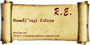Reményi Edina névjegykártya